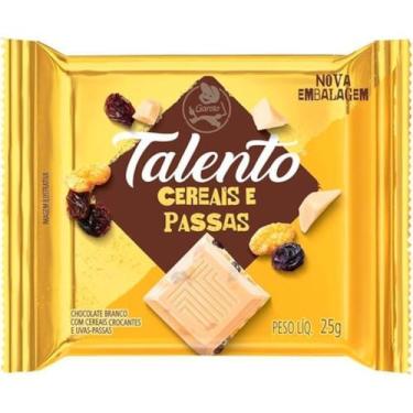 Imagem de Chocolate Branco com Cereais e Passas Talento Garoto 25g