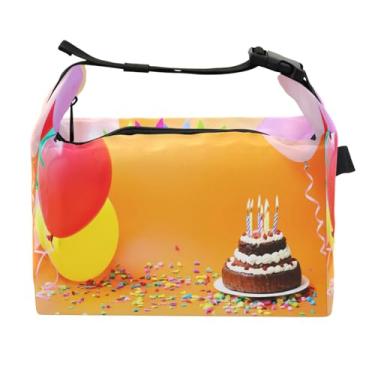Imagem de STAYTOP Lancheira de feliz aniversário com fivela de alça, lancheira isolada para meninos e meninas, lancheira térmica para trabalho escolar