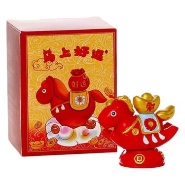 Imagem de Escultura de cavalo da sorte - decoração de estatueta de mesa de resina, decoração do ano 2026 do cavalo para casa, escritório, loja, escola, apartamento, dormitório, entrada, sala de estar, quarto