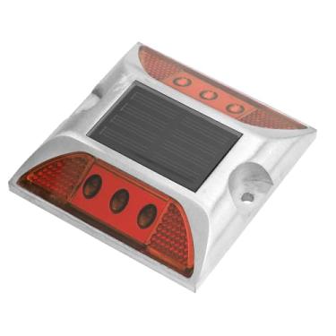 Imagem de Generic Luzes de Marcação de Aterramento de Energia Solar LED à Prova D'água para Lâmpada de Pico de Rodovia de Entrada de Automóveis, Alumínio Fundido Durável, 4,1 X 4,1 pol., Disponível Nas Cores