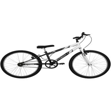Imagem de Bicicleta de Passeio Ultra Bikes Esporte Bicolor Rebaixada Aro 24 Reforçada Freio V-Brake Sem Marcha Preto/Branco