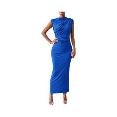 Imagem de Vestido Bodycon Elegante plus Size Para Mulheres, Sem Mangas, Com Cama
