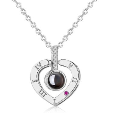 Imagem de Colar Pingente Projetor Eu Te Amo 100 Idiomas Caixa Presente