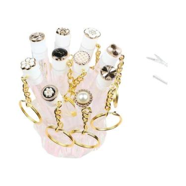 Imagem de Tubo De Escovas De Máscara De Cílios De Cristal Dourado 10pcs Reutiliz