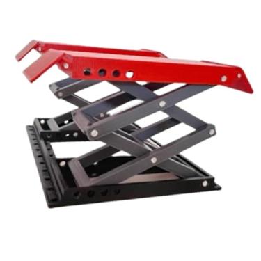 Imagem de menolana Elevador de carros em escala 1/18, modelo para fotografia, simulação, miniatura de máquina de manutenção, colecionáveis, modelos de carros para, Vermelho