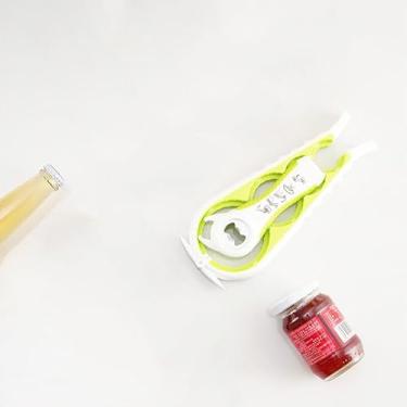 Imagem de Abridor de garrafa de água de vidro 4 em 1 multifuncional compacto design portátil para casa, escritório, viagem, hidratação