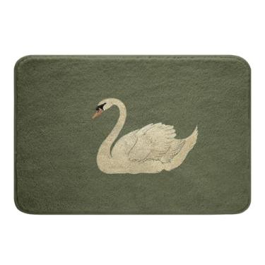 Imagem de Erosebridal Tapetes de banheiro vintage cisne tapete de banho clássico animal cisne aves aquáticas capachos casa de fazenda tapetes de chão Zwaan animais selvagens pintura a óleo tapete de entrada