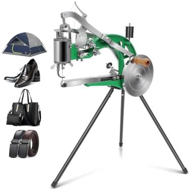 Imagem de Máquina de costura de couro, máquina de costura de sapateiro com linha dupla de algodão, nylon, lona, couro, máquina de costura para sapatos, tendas e roupas