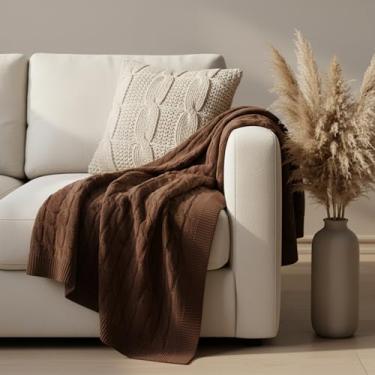 Imagem de Cobertor luxuoso de malha 100% caxemira – ultramacio, quente e elegante – disponível em tons neutros (chocolate)