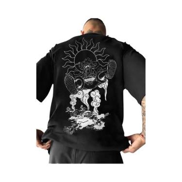 Imagem de Camiseta De Manga Curta Estampada Luffy Para Homens E Mulheres Moda Ca