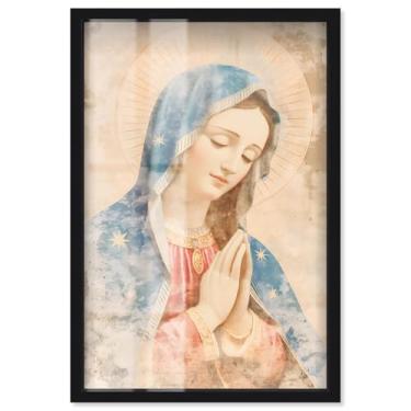 Imagem de Fragments of Faith Shadowbox Print Jesus Wall Art por Art Remedy, moldura preta, 53 x 78 cm