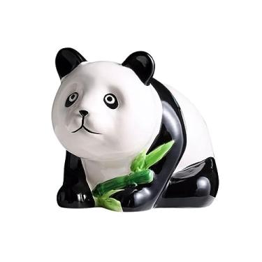 Imagem de Ornamento de mesa requintado cofrinho de cerâmica caixa econômica moderna cofre de moedas para sala de estar fácil de armazenar