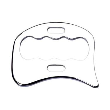 Imagem de Ferramenta De Massagem Gua Sha Em Aço Inoxidável, Faca De Raspar Metál