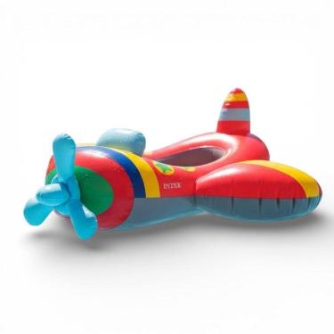 Imagem de Bote Avião Colorido Boia Infantil Para Piscina Verão