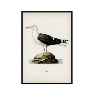 Imagem de Impressão de pato vintage rústico Pato Pato Pato Lago pôster de arte de parede retrô natureza pintura em tela imagens decoração de quarto de fazenda (SKU9,20,3x30,5 cm = (20 x 30 cm), moldura preta)