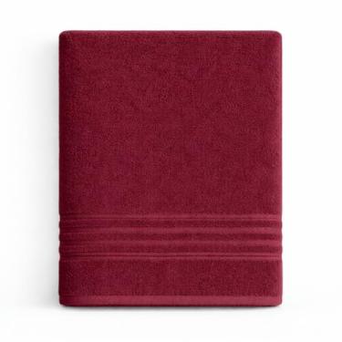 Imagem de Teka Toalha de Banho Comfort, 100% Algodão, 450g/m², 90x150cm, Absorção Alta, Retangular, 1 Unidade (Vinho)