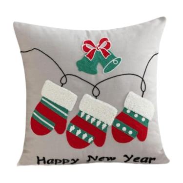 Imagem de Wswqop Capa de Almofada de Natal Capa de Almofada 18x18 Decoração de Natal para Festa Carro Sofá, Style a