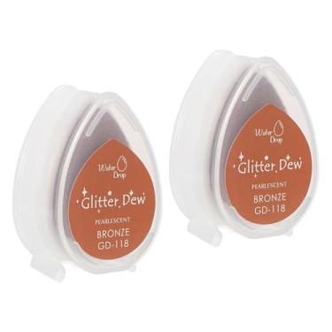 Imagem de Generic Almofadas de tinta artesanal para carimbos, 2 peças laváveis de impressão digital almofada de carimbo de tinta colorida arco-íris para carimbos de borracha papel scrapbooking tecido madeira