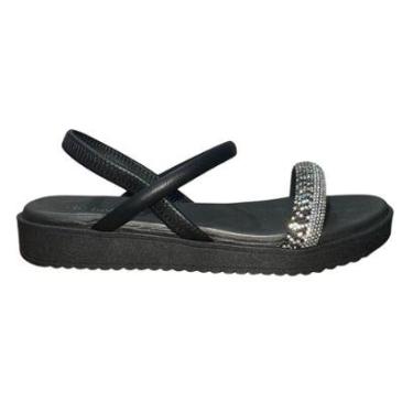 Imagem de Sandália Rasteira Flatform Feminino Bebecê T2289-733 Preto-Feminino