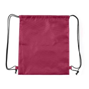 Imagem de Kit 25 Mochila Tipo Saco Sacochila Poliéster Lisa S/gravar - JRMarketi