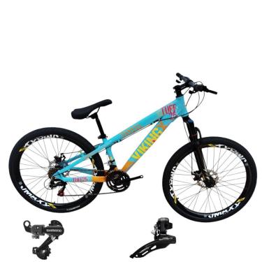Imagem de Bicicleta 26 VikingX T25 21v Cambio Traseiro e Dianteiro Shimano Pneu Aro 26 Balão Preto-Unissex