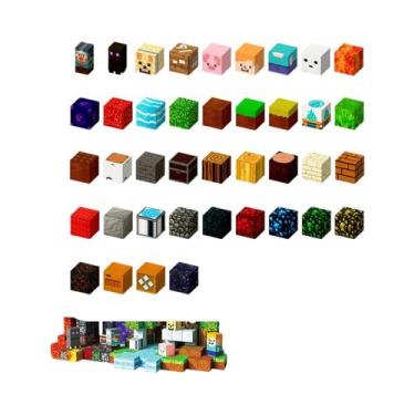 Imagem de Blocos De Construção Magnéticos Estilo Pixel Brinquedo Cubo Com Tampa 
