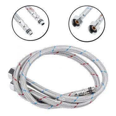 Imagem de 2X Engate Mangueira Flexível Misturador Monocomando 50Cm P