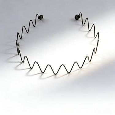 Imagem de Faixa de cabeça de liga estilo onda, acessório de cabelo moderno para uso diário (preto - estilo cabeça traseira)