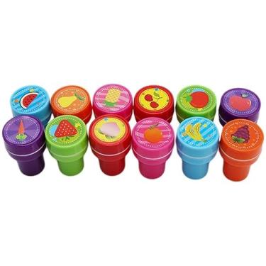 Imagem de 12pcs Carimbos de Frutas para Crianças Autoinjetáveis Personalizados Brindes Festa Cartões Saudação