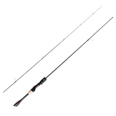 Imagem de Vara de pesca de robalo de carbono, vara de pesca de água salgada com isca de ponta UL sólida rápida usando vara de pesca de carpa de 1-5 g, força 0,5-3,6 kg (1,68 m)