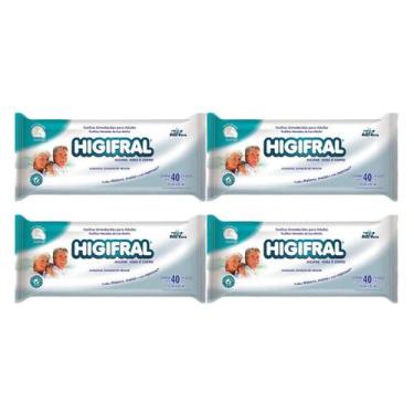 Imagem de Kit C4 Higifral Toalhas Umedecidas Adulto C40  Eurofral - Eurofral Ind