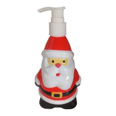 Imagem de MotiveTech Dispensador de sabonete líquido natalino recarregável, frasco com bomba para detergente de louça, frasco vazio para pia de cozinha, enxaguante bucal e, Papai Noel