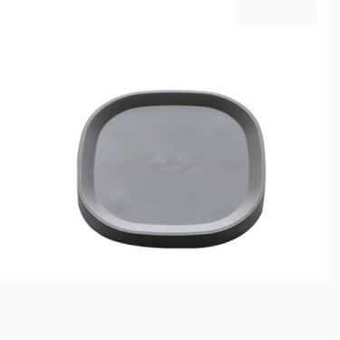 Imagem de x3anggyt5 Base de plantador de plástico móvel para decoração de casa, rodas universais ocultas, rolos, bandeja de bonsai, aplicação interna (cinza, média)