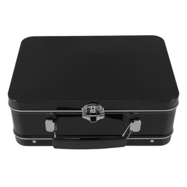 Imagem de OHPHCALL Lancheira vintage de lata com tampa articulada de trava recipiente de metal retrô para adultos para trabalho escolar, caminhadas e piqueniques e caixa de armazenamento de almoço fácil de