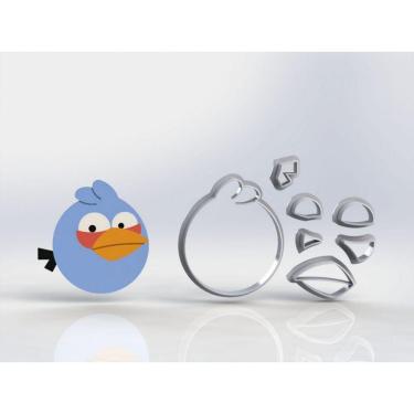 Imagem de Cortador Angry Birds Azul Modular Tamanho 5Cm