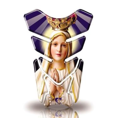 Imagem de Protetor De Tanque Adesivo Moto Honda Yamaha Suzuki Nossa Senhora Fatima Azul