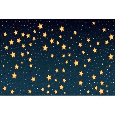 Imagem de Painel de Tecido Sublimado Céu Estrelas Cartoon - Fabrika de festa, 50