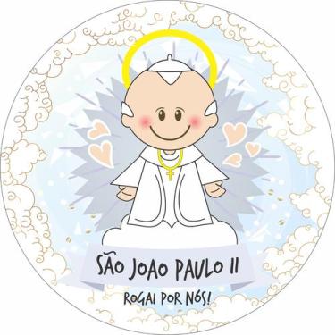 Imagem de Painel de Lona Redondo Santinhos Católicos São João Paulo II - Fabrika