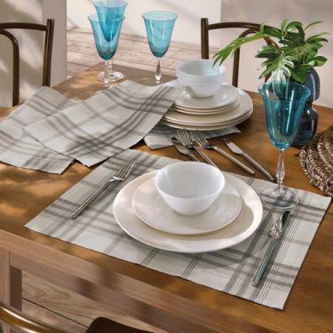 Imagem de Jogo Americano Döhler Clean Luna Cinza 45x31cm 4 peças, Única