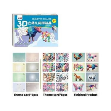 Imagem de Adesivos De Quebra-Cabeça 3D De Animais DIY: Kit Criativo De Colagem A