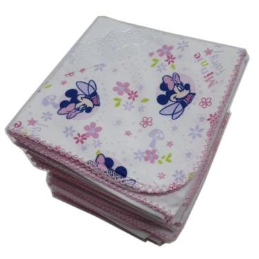 Imagem de 1 Peça Cueiro Com Aplique Minnie 80X80Cm 100% Algodão - Dugu
