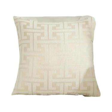 Imagem de Capa De Almofada Jacquard Chenille Com Padrão Geométrico 100% Poliéste