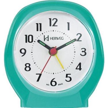 Imagem de Relogio despertador herweg 2634-283 menta, MENTA
