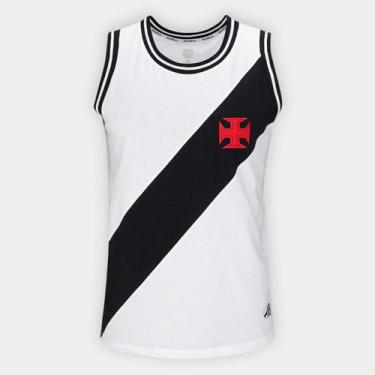 Imagem de Regata Vasco RetrôMania Anos 70 Masculina, Branco, G