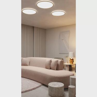 Imagem de Plafon Flosi d60cm a5cm 1xled Integrado 60w 3000k 3900lm Ip20 Dourado