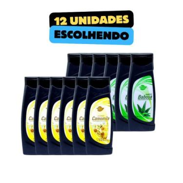 Imagem de Kit 12 - Shampoos Camomila ou Babosa 200mL - Brilho, Hidratação e Limp