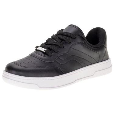 Imagem de Tênis feminino casual vizzano a0441419, Preto, Branco, 36