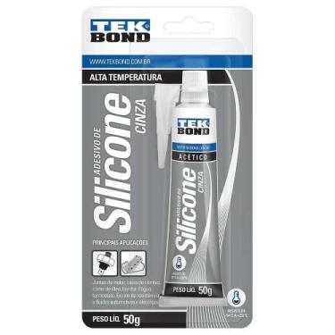 Imagem de Silicone Acético Cinza Alta Temperatura Blister - Emb. c/ 12 un 50g - 