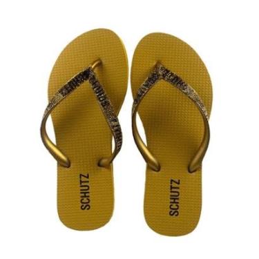 Imagem de Chinelo Schutz Jellys Bico Redondo Tira Metlizada-Feminino