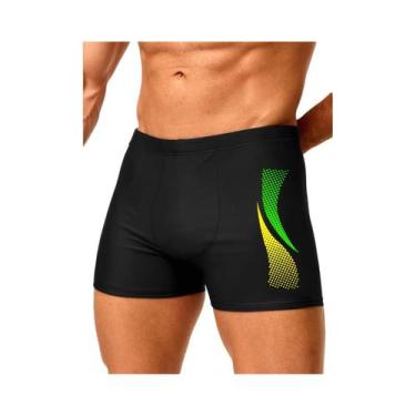 Imagem de Calções De Banho Masculinos De Secagem Rápida Com Estampa Fashion E Co